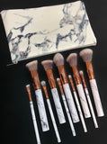 10 Piece Marble Brush Set